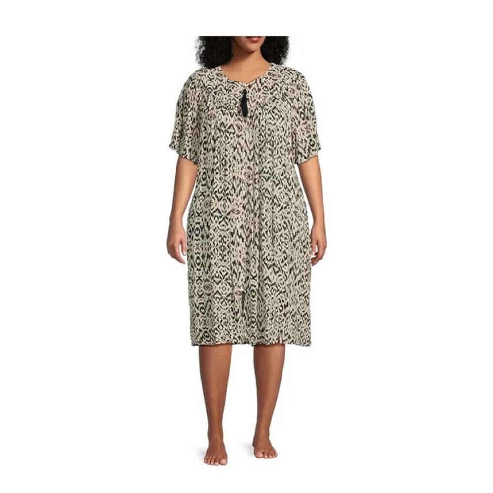 Go Softly Patio Women's Robe Sleepwear Pajamas House Coat Size 1X
